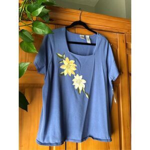 Emma James Mediterranean Mood Career Sweater-Blouse SZ 2X